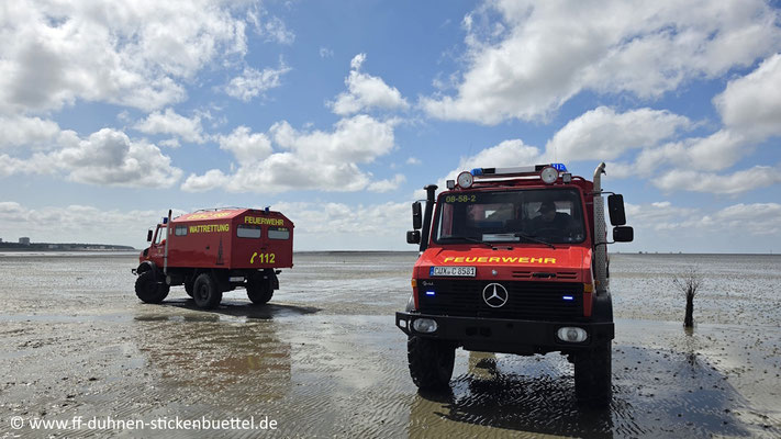 Patient is im BF.Wattretter verladen, es geht zurück zum Strand © FF-Duhnen-Stickenbüttel