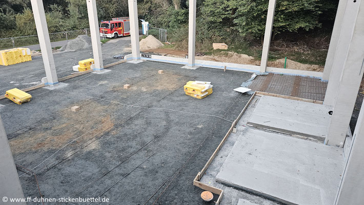 In Kürze wird das Hallenfundament geschüttet © FF-Duhnen-Stickenbüttel