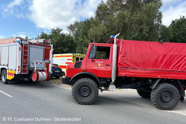 Übergabe an den Rettungsdienst an der Hauptstraße.