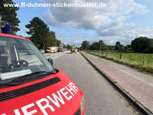 Vollsperrung auf dem Heinrich-Grube-Weg © FF-Duhnen - Stickenbüttel