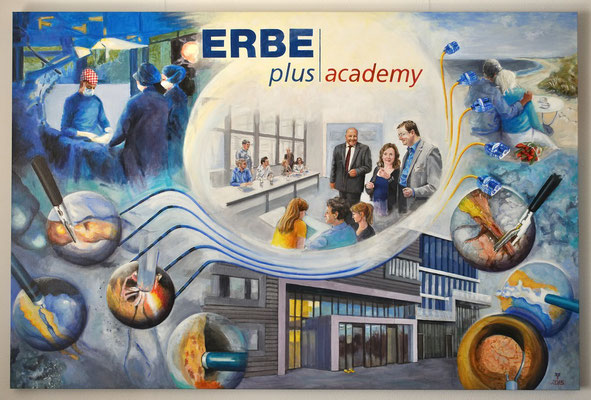 'Erbe Plus Academy', acrylic on canvas, 