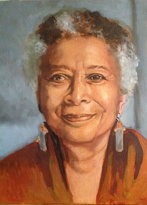 'Alice Walker', oilpaint on panel, 40 x 30 cm (15.8 x 11.8 inch).