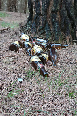Abandon de bouteilles en verre © Joannic Pruvost