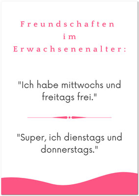Postkarte "Freundschaften im Erwachsenenalter" | Rabenmütter Verlag
