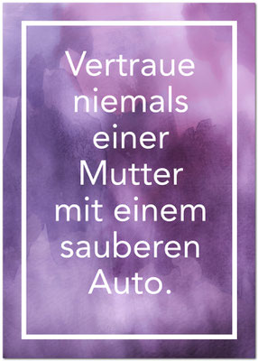 Postkarte "Vertraue niemals einer Mutter..." | Rabenmutter Verlag