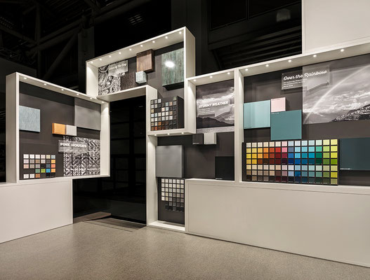 Messe-Architektur für Pfleiderer auf der BAU 2017, Foto: A. Keller