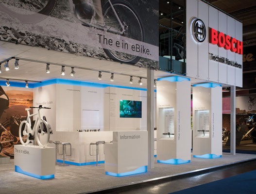 Messe-Architektur für BOSCH eBike Systems auf der EuroBike 2012 in Friedrichshafen. Foto: Werner Huthmacher
