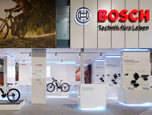 Messe-Architektur für BOSCH eBike Systems auf der EuroBike 2013 in Friedrichshafen. Foto: Werner Huthmacher 