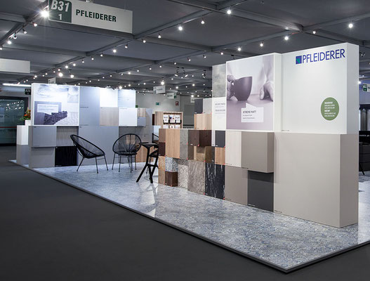 Messe-Architektur für Pfleiderer auf der SICAM 2017, Foto: G. Cozzarin