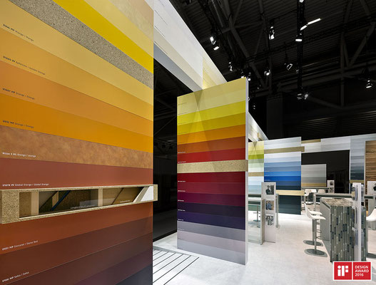 Messe-Architektur für Pfleiderer auf der BAU 2015. Foto: Andreas Keller