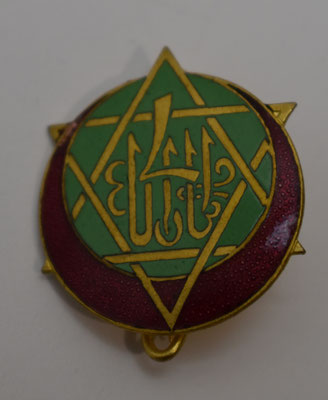  insigne 4° regiment tirailleurs Tunisiens .dos lisse drago paris nice .25 rue beranger III e  . parfait état prix : 40 euros 