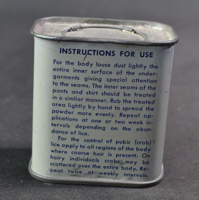 poudre insecticide U.S ww2 en tole 