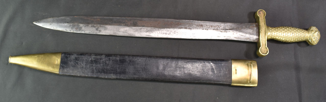 glaive d'artillerie à pieds monarchie de juillet pommeau coq 