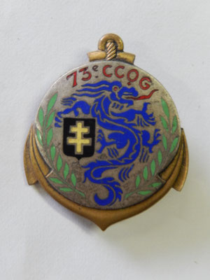 insigne 73° CCQG. DP 25R.ber  Prix : 40 euros