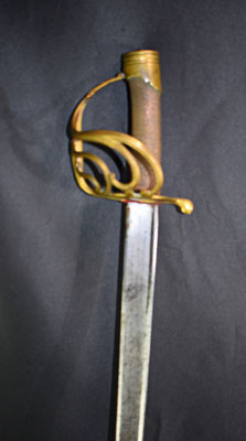 sabre d'officier de maréchaussée modèle 1787 ancien regime vue de sa poignée 
