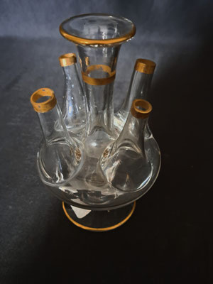 bouquetière de table ancienne  en verre 