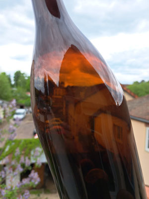 bouteille orange ancienne vers 1840