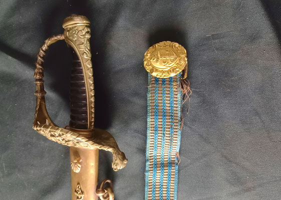 sabre d'officier de marine 1837 avec ceinturon 