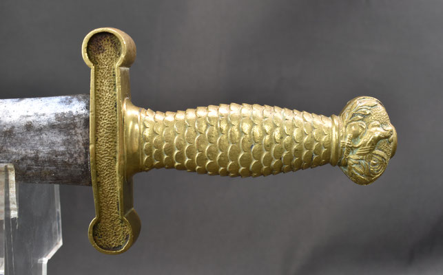 glaive d'artillerie à pieds monarchie de juillet poignée bronze 
