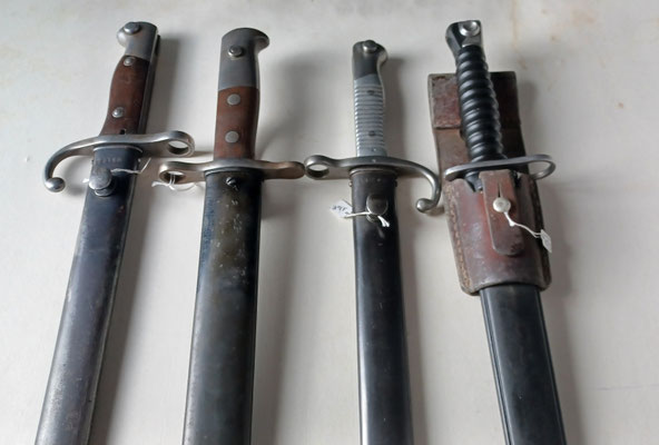  baïonnette suisse dent de scies ,baïonnette mauser argentin,baionnette sig .