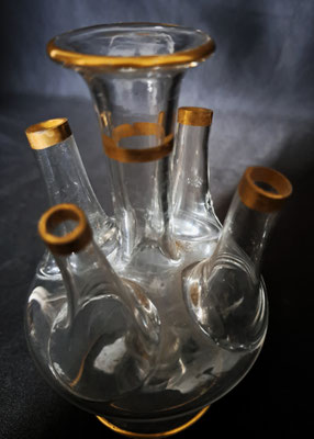 bouquetière de table en verre restauration 