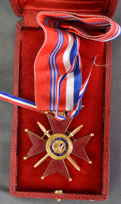 croix de commandeur franco-britannique avec sa boite 