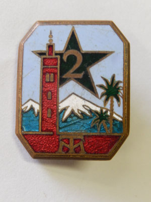 insigne 2° RTM . DP 25R.bER attache ressoudé Prix :10 euros