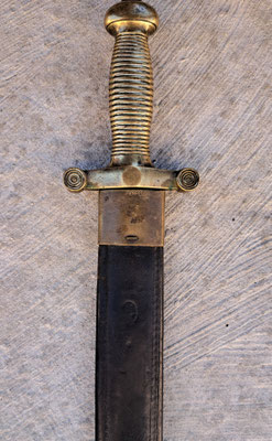 glaive d 'infanterie  modèle 1831detail de sa poignée .