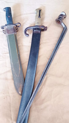 baïonnette garand m1 baionette chassepot modéle 1866 baionette de gendarmerie 1866 /74