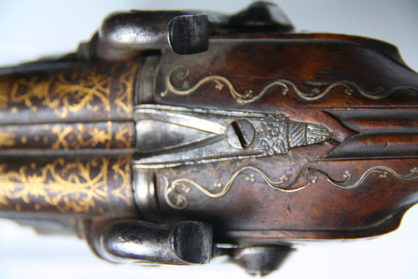pistolet  de voyage percussion double canon