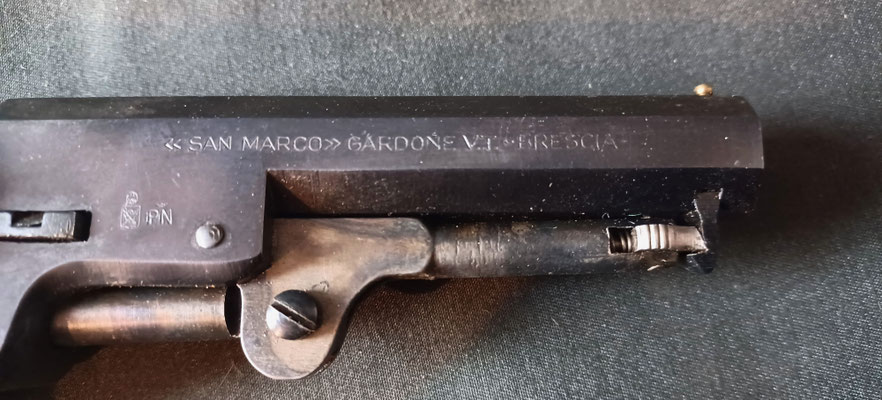 colt pocket modèle 1849 San Marco detail marquage canon san marco gardone VT Brescia 