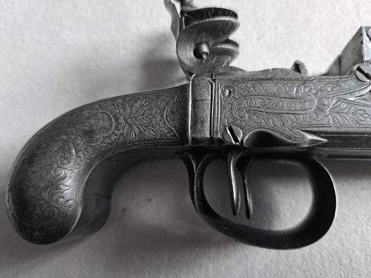 pistolet silex double canons  Gallas London