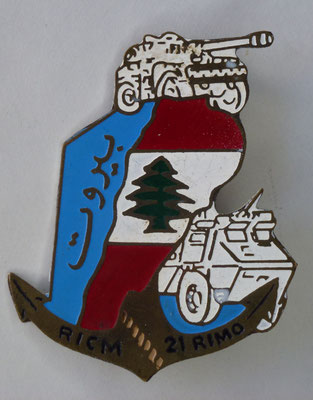 insigne RICM au liban Prix : 35 euros