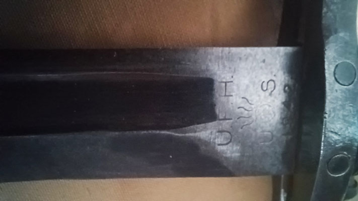 baïonnette garand  US m1 marquages sur la lame UFH US 1942