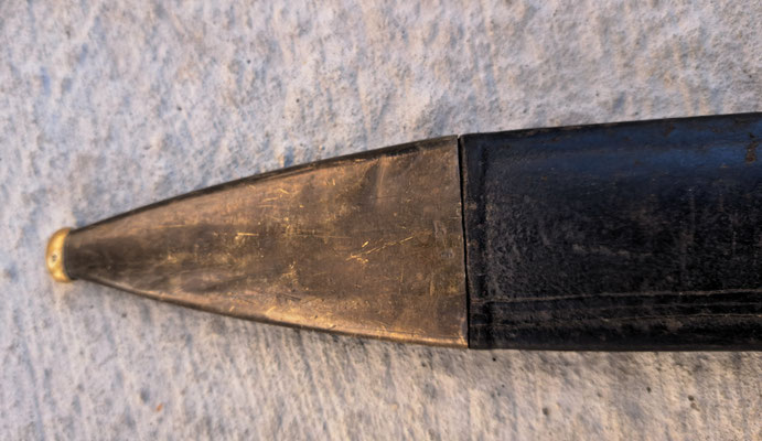 glaive d 'infanterie  modèle 1831 vue de la chape 