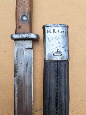 baïonnette mauser 1884-98 1er type 2ème version 