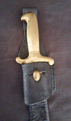 glaive modéle 1843 italie vue poignée en bronze .