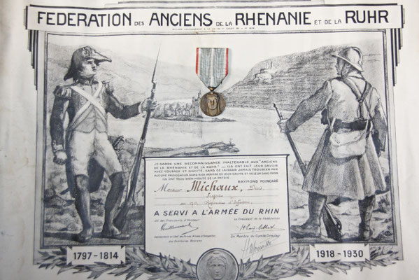 médaille de la fédération des anciens  de la Rhénanie  et de la Ruhr