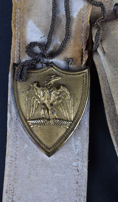 giberne cavalerie légère second empire avec ecusson avec aigle 