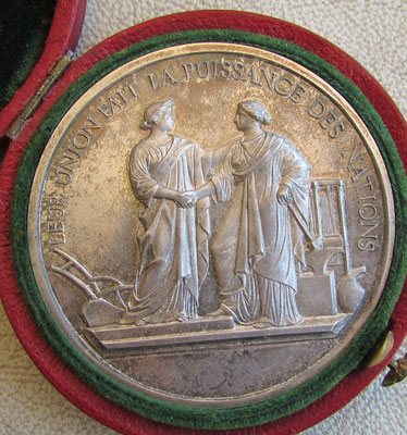médaille en argent (62 gr diam 5cm) comice agricole de Lyon état superbe. prix : 120 euros