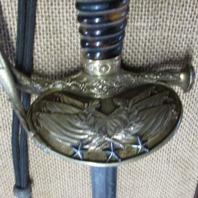 épée de général de division fourreau cuir noir 