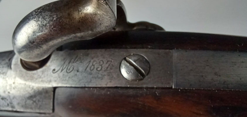 pistolet de marine mle 1837 queue de culasse marquée mle 1837