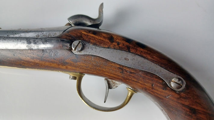 pistolet de marine mle 1837 avec crochet de  ceinture latérale 