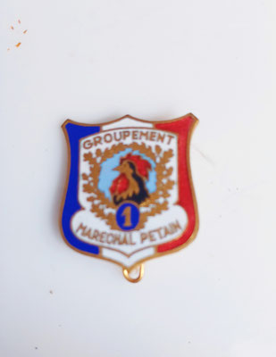 insigne jeunese et montagne  groupememt 1 marechal petain.j.decat  la cascade à brest vichy .prix 55 euros 