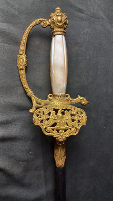 épée  d'officier supérieur second empire clavier à l aigle 