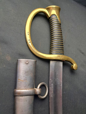Sabre modèle 1829 de canonnier monté