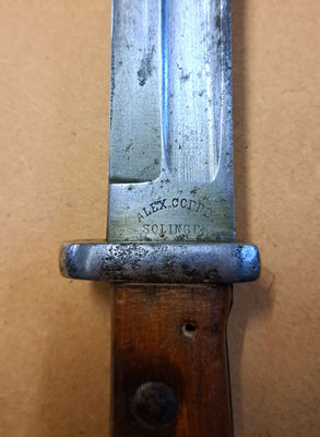 baïonnette mauser 1884-98 1er type 2ème version 