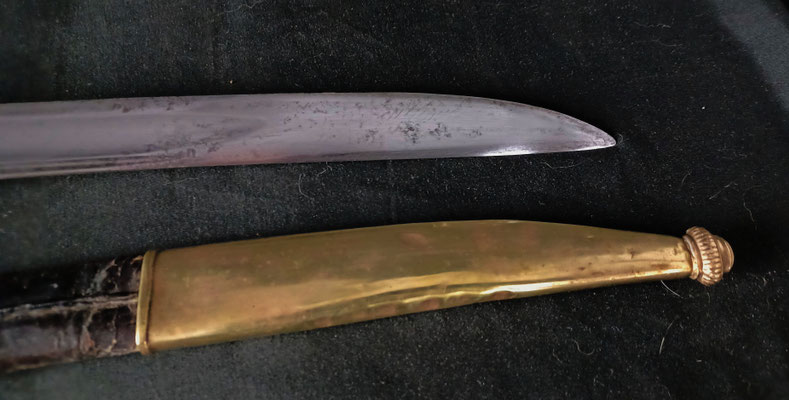 sabre modèle 1821 garde nationale 1830 details pointe de la lame 