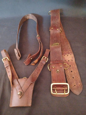 baudrier  en cuir officier britannique ww1