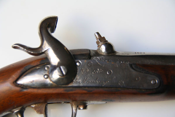 pistolet de gendarmerie modèle 1822 T un coup garniture fer et laiton 